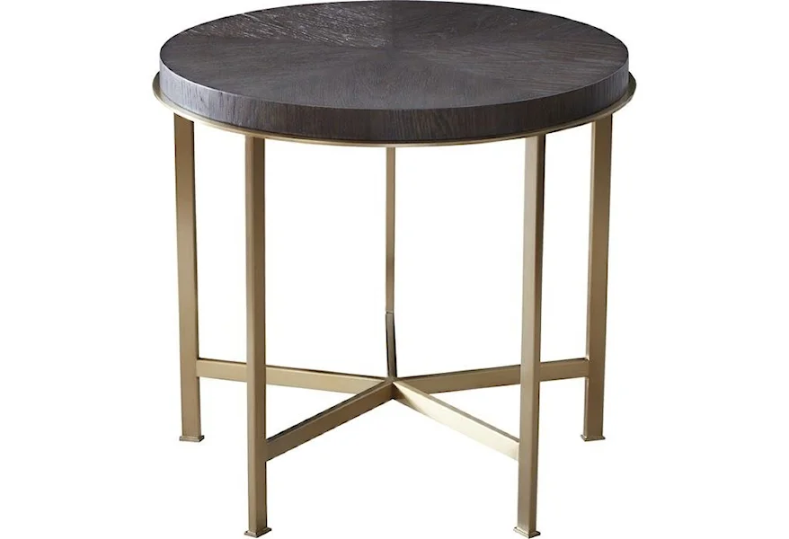 Modern - Axel Corso Lucy and Norman Round Side Table by Bassett at Esprit Decor Home Furnishings